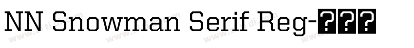 NN Snowman Serif Reg字体转换